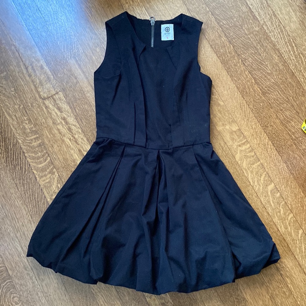 Ever Black Cotton Bubble Dress, Size S